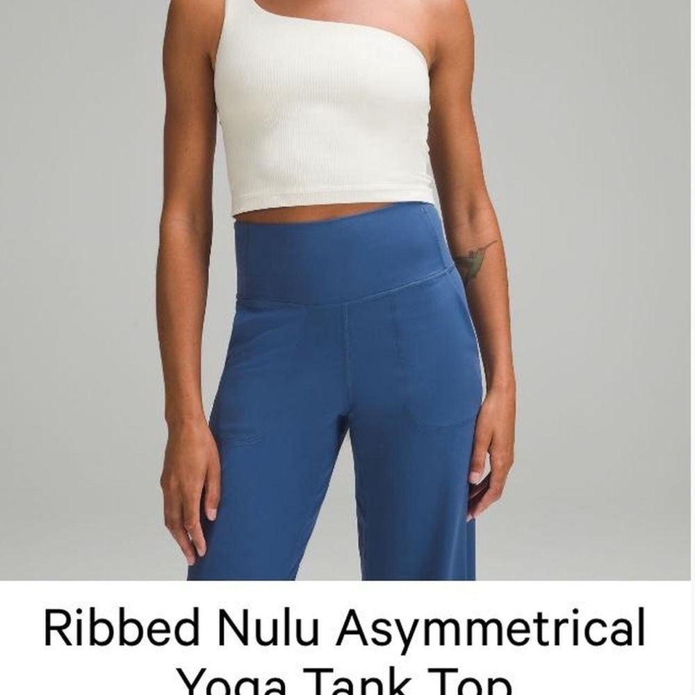 Ribbed Asymmetrical Yoga Tank Top